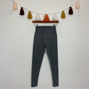 Beyond Yoga High Rise Cropped Leggings Marled Gray Small
